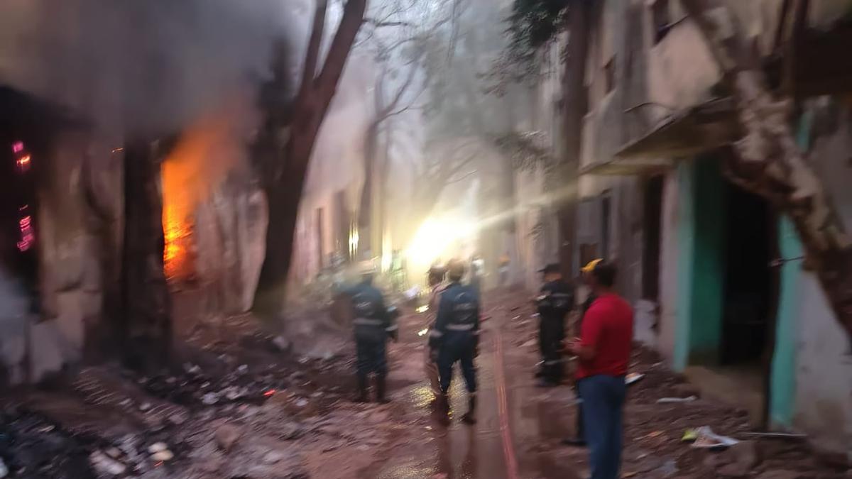 Blaze in Mint Compound singes printing press